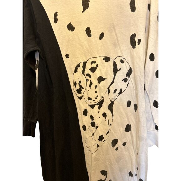 St. EVE Long Cotton White Black Long Dress Dalmatian Dog Size Med - Picture 3 of 5